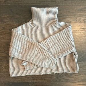 Babaton Cropped Turtleneck Sweater (S)